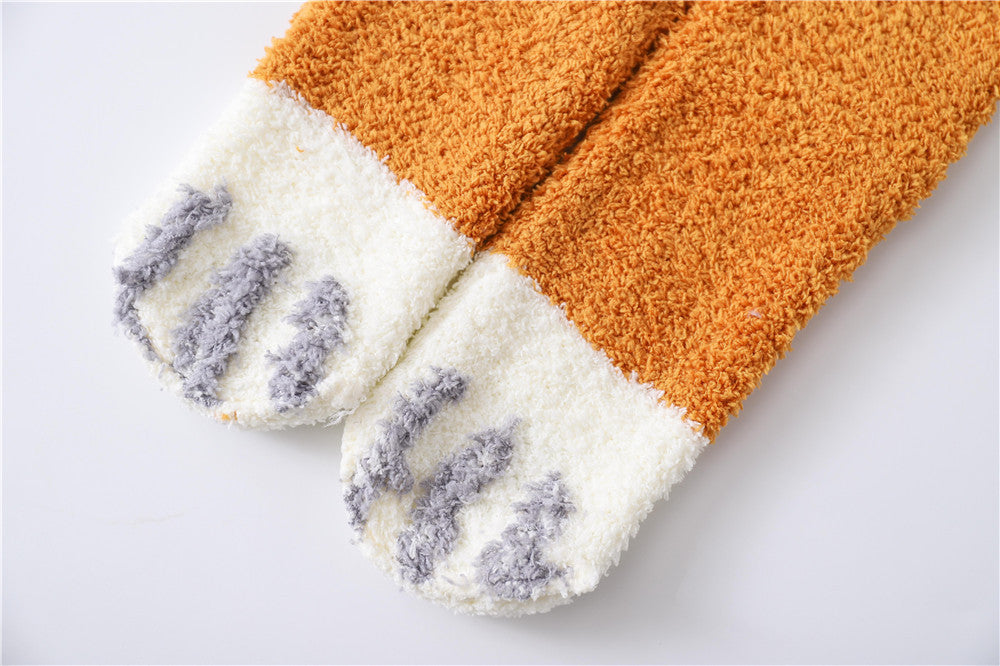 Šiltos kačių letenėlių kojinės (3 poros) - Originalu-pigu