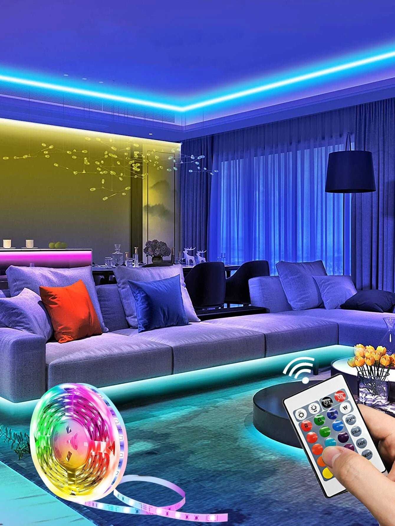 LED RGB juostelė su nuotoliniu valdymu - Originalu-pigu