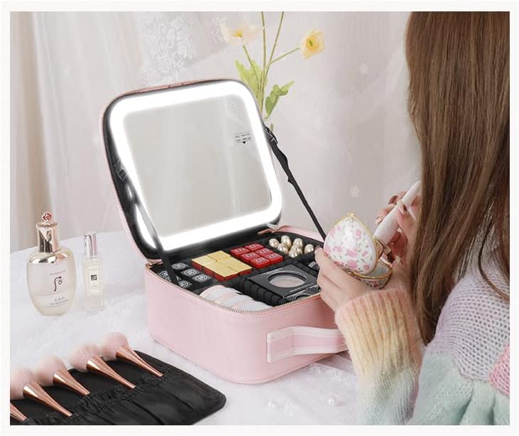 Didelė kosmetinė su LED veidrodžiu - Originalu-pigu
