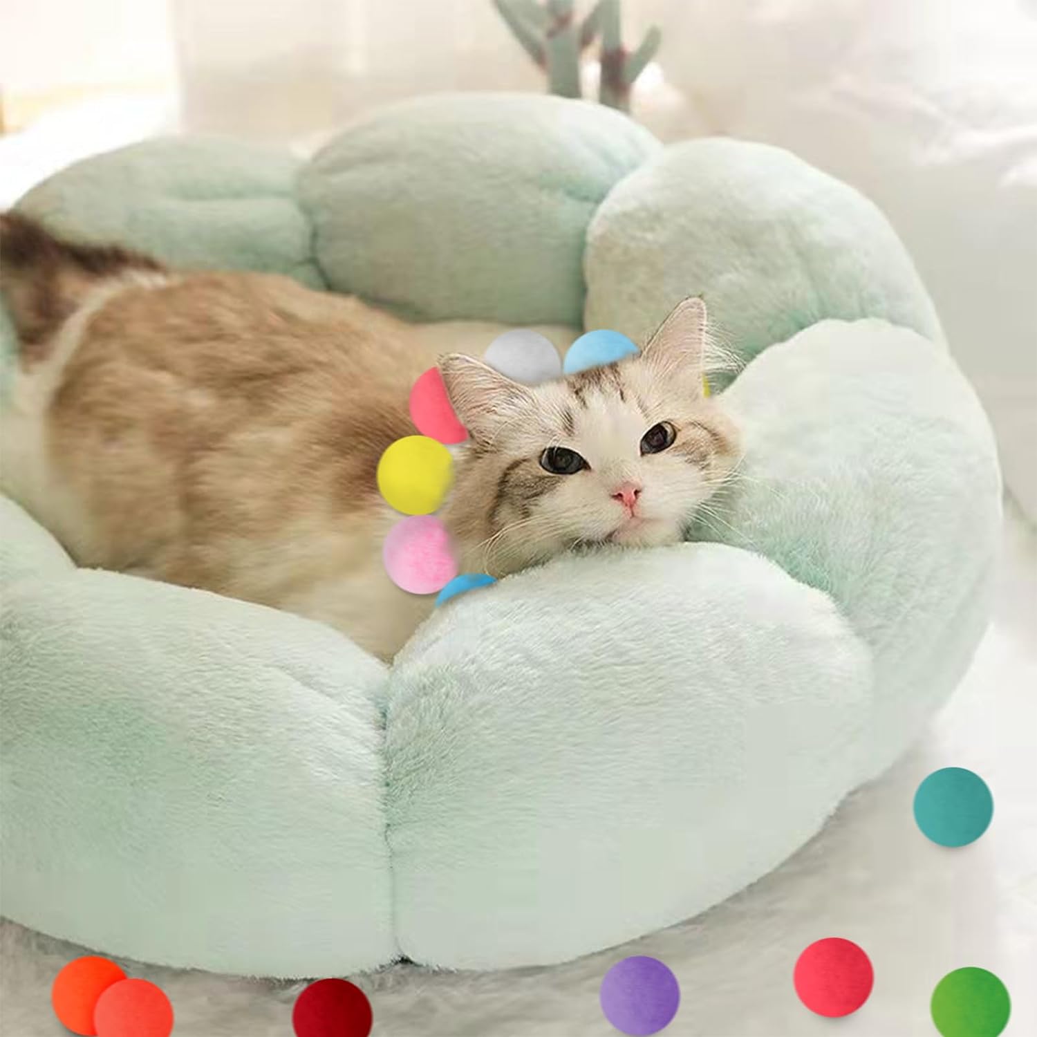 Pliušinių kamuoliukų žaislas katėms - Originalu-pigu