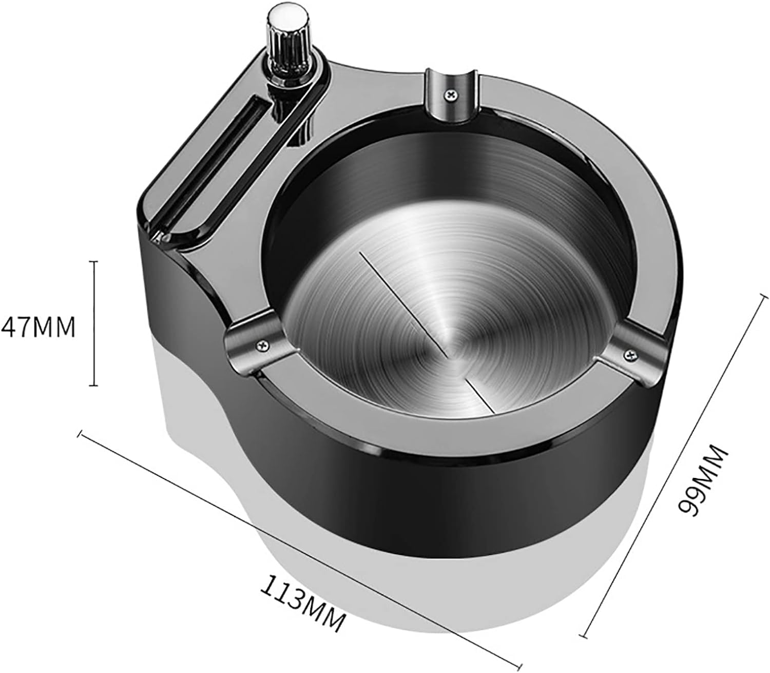 Metalinė peleninė su žiebtuvėliu - Originalu-pigu