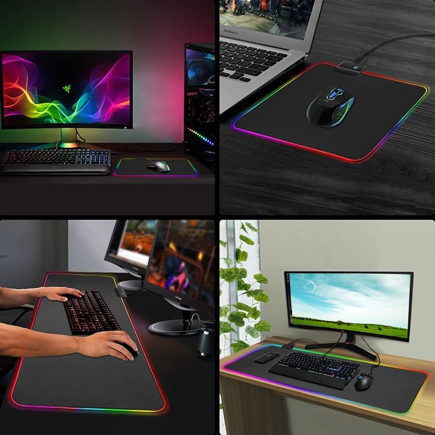 LED kilimėlis pelytei ir klaviatūrai - Originalu-pigu