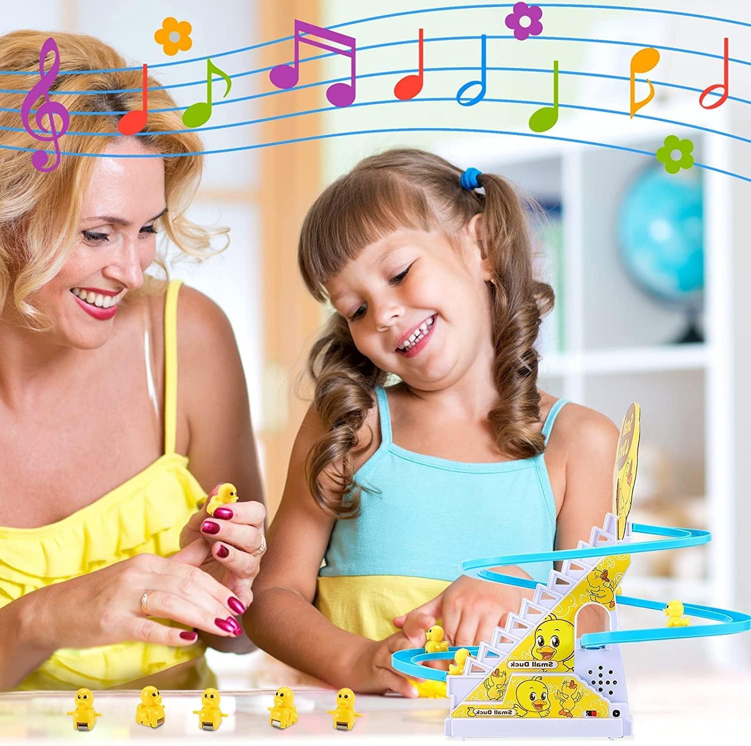 Grojanti čiuožykla su ančiukais - Originalu-pigu