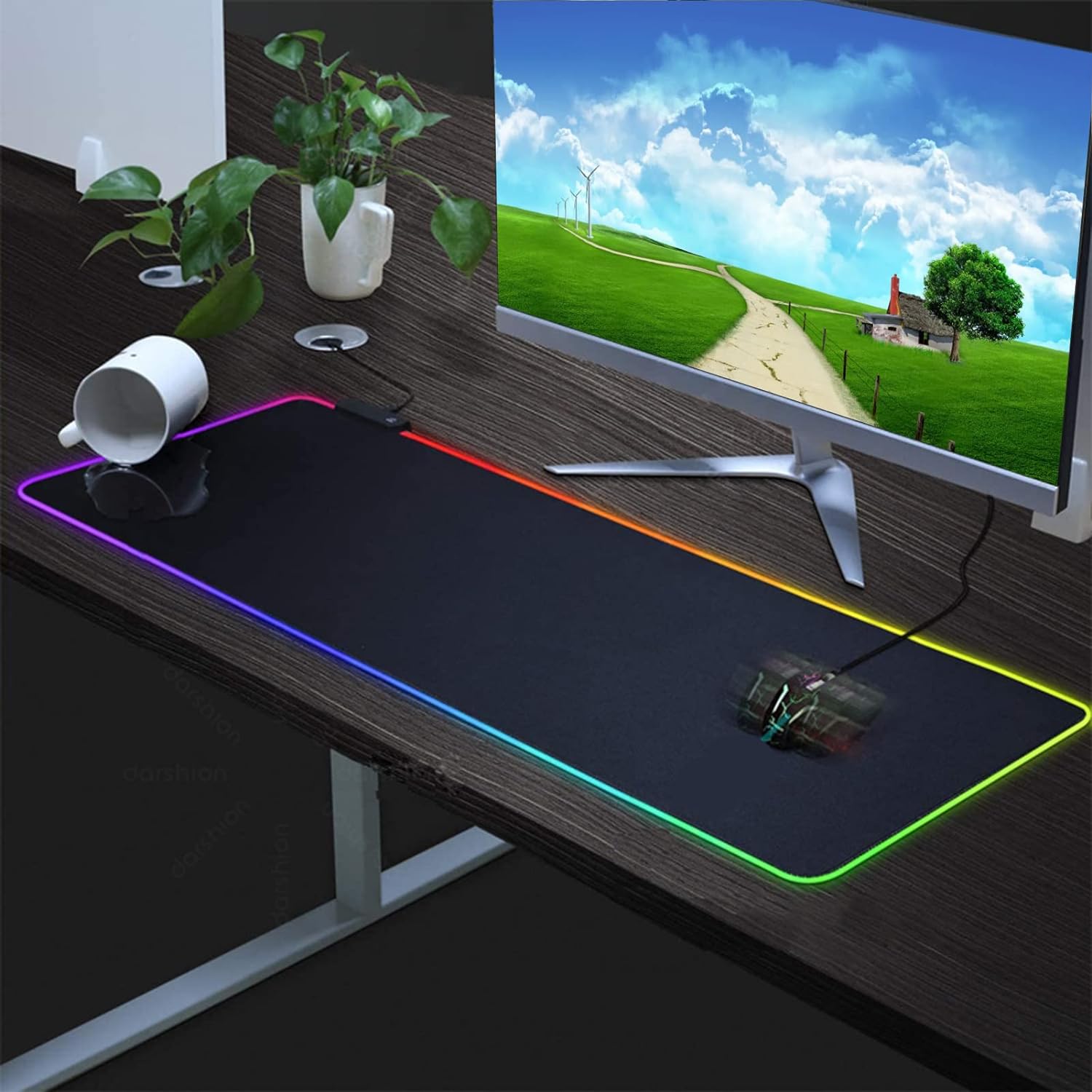 LED kilimėlis pelytei ir klaviatūrai - Originalu-pigu