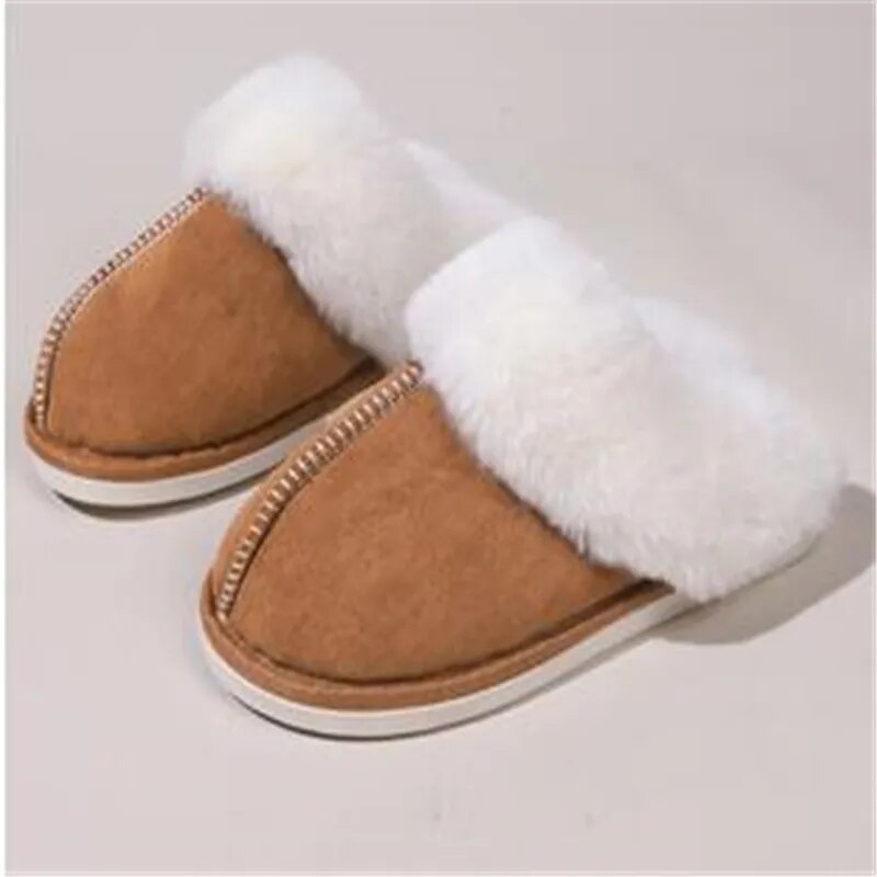 Moteriškos šiltos pliušinės šlepetės - Originalu-pigu