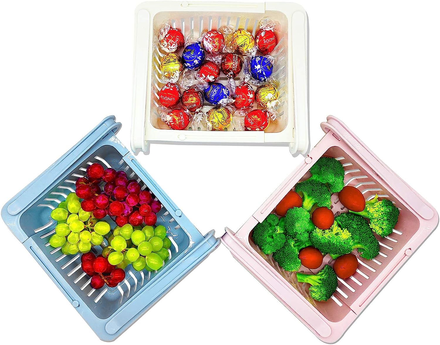 Dėžutės šaldytuvui organizuoti (3 vnt.) - Originalu-pigu