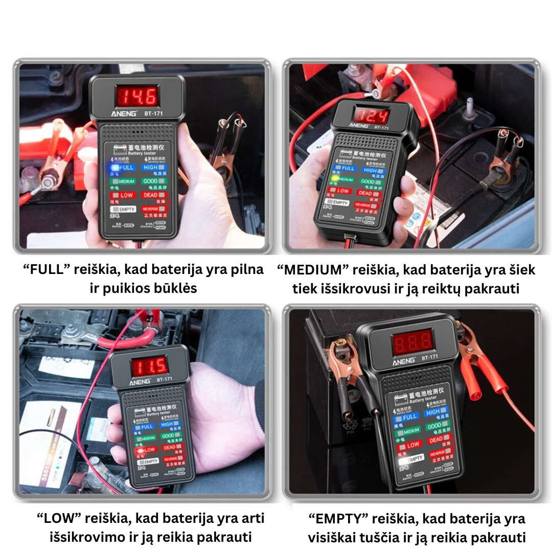 Automobilio akumuliatoriaus testeris - Originalu-pigu