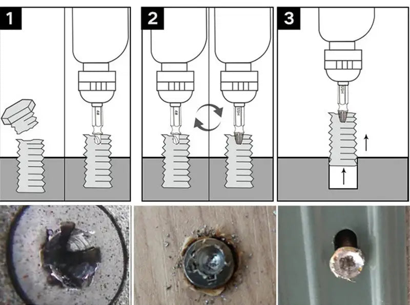Pažeistų varžtų ištraukimo rinkinys (15 vnt.) - Originalu-pigu