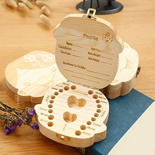 Medinė dėžutė vaikų dantukams - Originalu-pigu