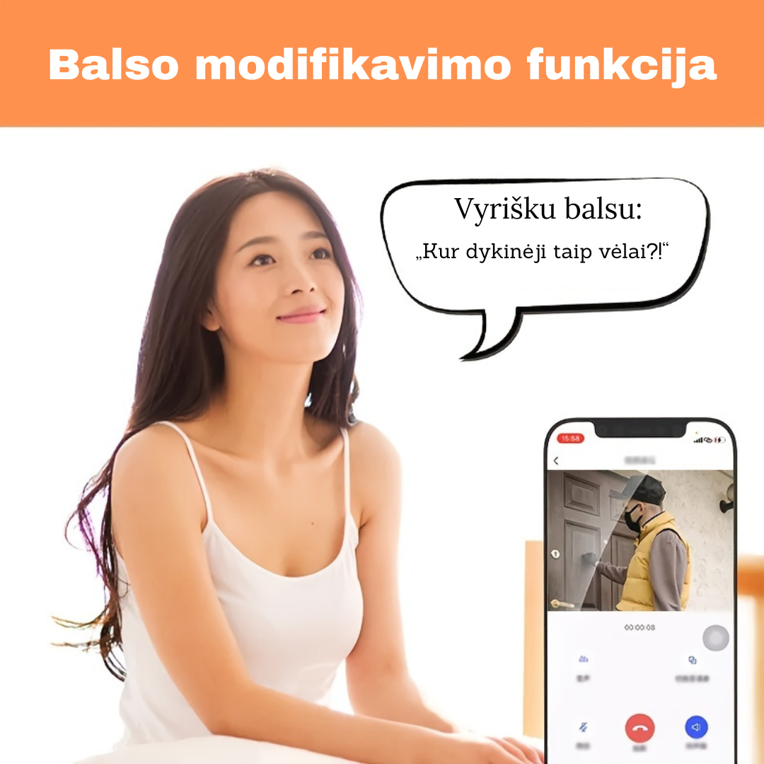 Belaidis durų skambutis su kamera - Originalu-pigu