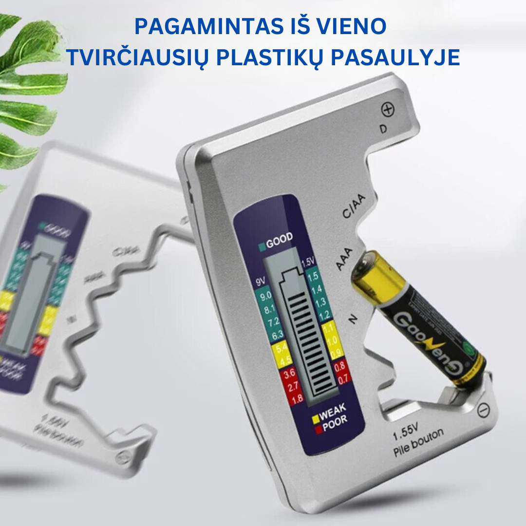 Baterijų testeris - Originalu-pigu