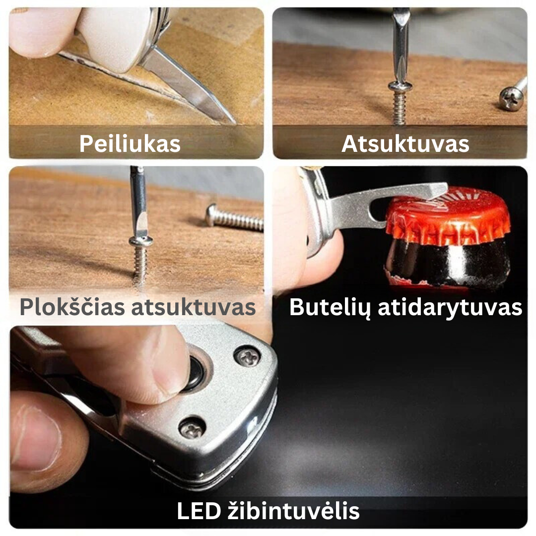Daugiafunkcinis raktų pakabukas 5 in 1 - Originalu-pigu