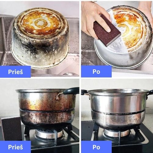 Nano karborundo valymo kempinė (8 vnt.) - Originalu-pigu