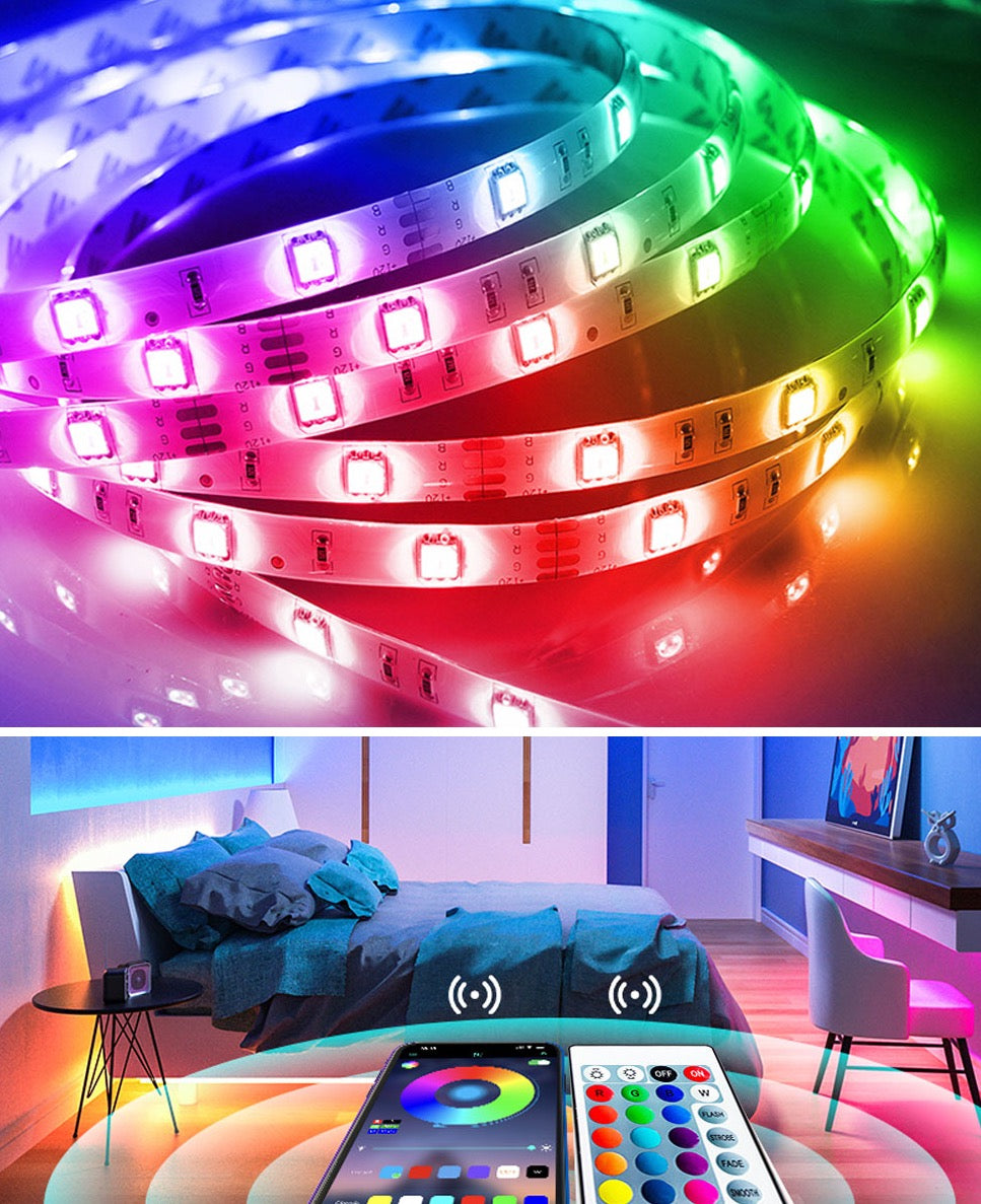 LED RGB juostelė su nuotoliniu valdymu - Originalu-pigu