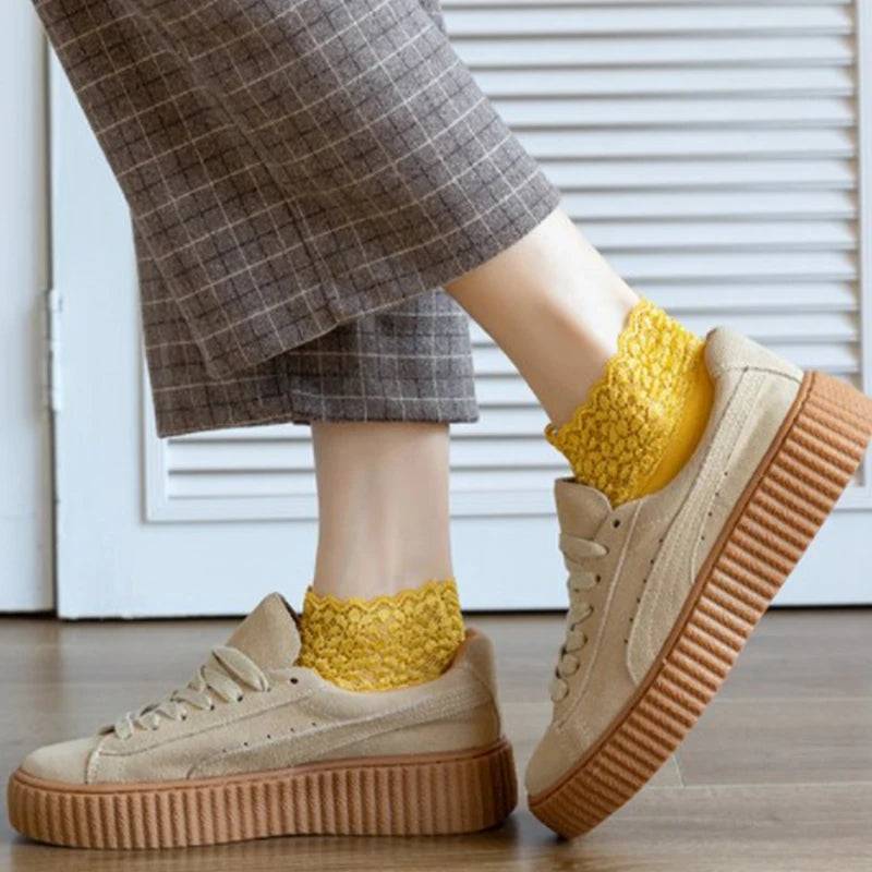 Šiltos nėriniuotos kojinės (3 poros) - Originalu-pigu