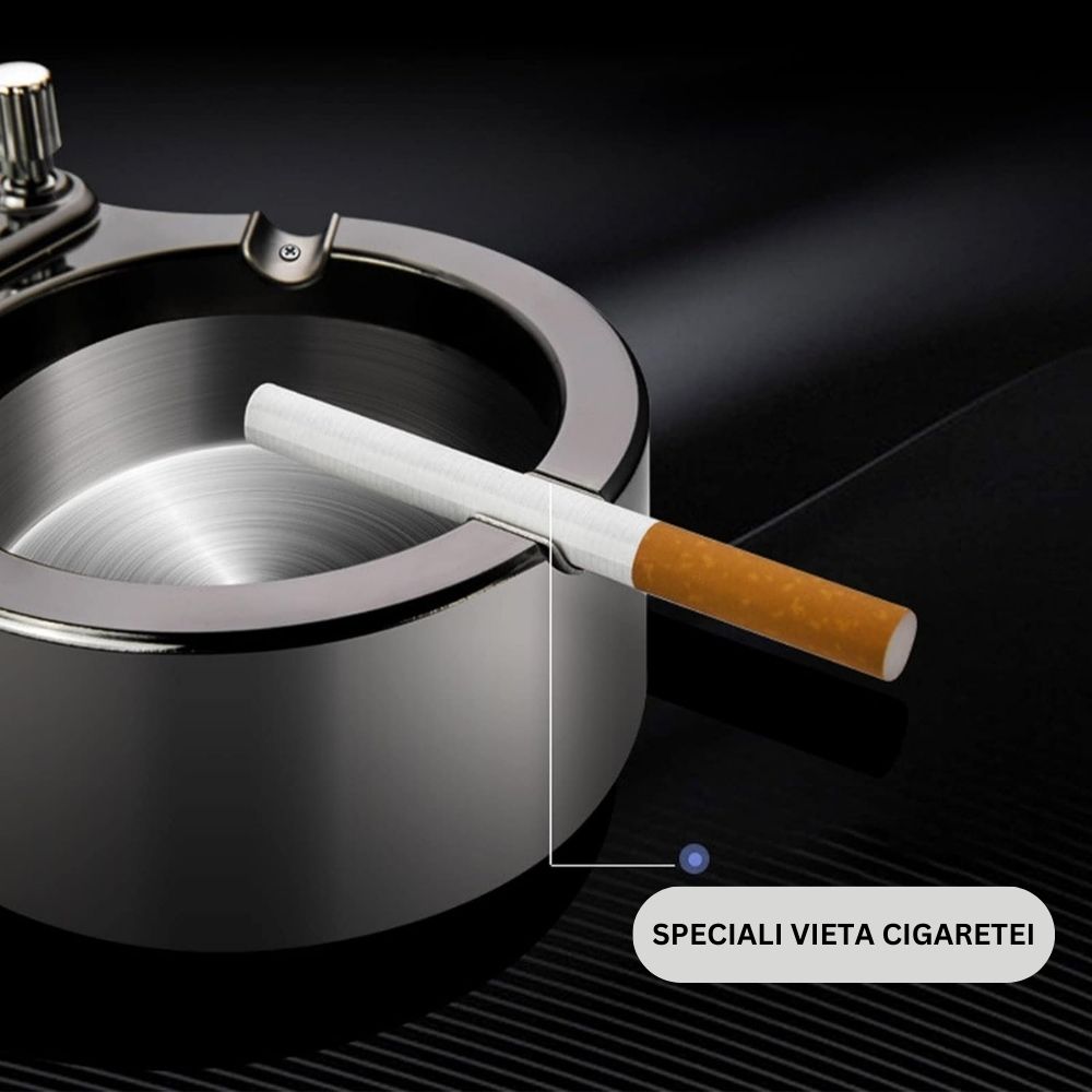 Metalinė peleninė su žiebtuvėliu - Originalu-pigu