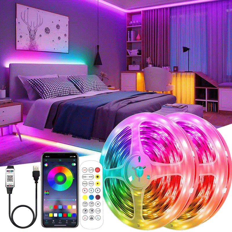 LED RGB juostelė su nuotoliniu valdymu - Originalu-pigu