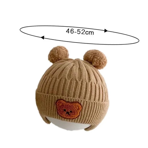 Šilta vaikiška meškučio kepurytė - Originalu-pigu