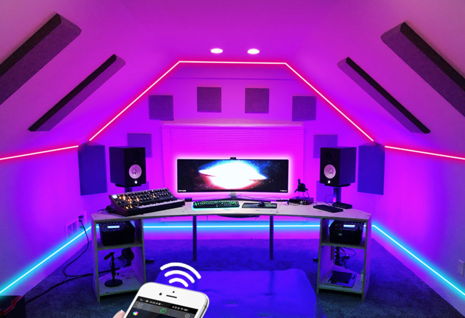 LED RGB juostelė su nuotoliniu valdymu - Originalu-pigu