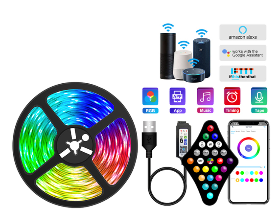 LED RGB juostelė su nuotoliniu valdymu - Originalu-pigu