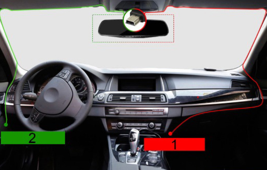 Galinio vaizdo veidrodėlis su kamera - Originalu-pigu