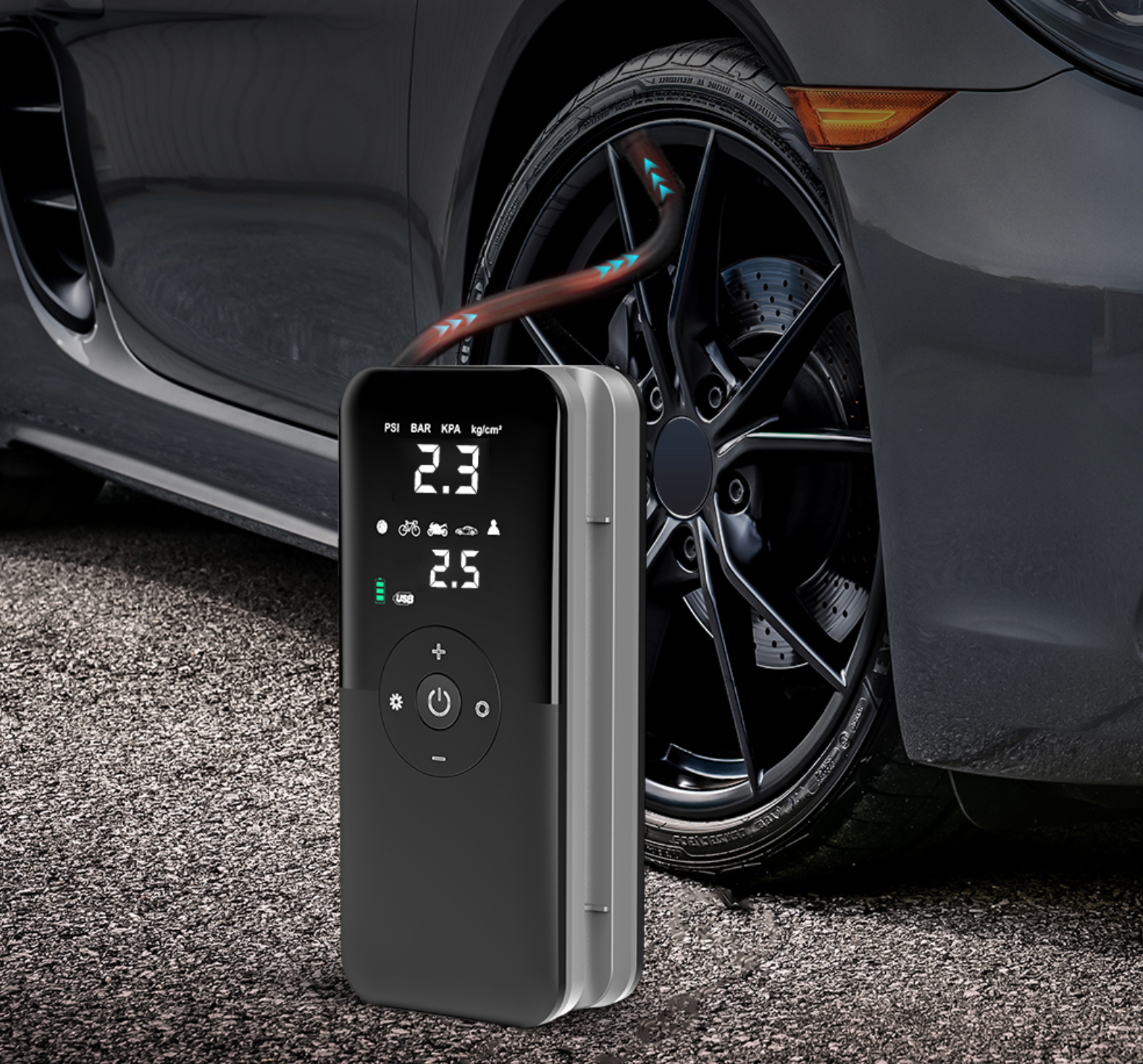 Įkraunama pompa padangoms - Originalu-pigu