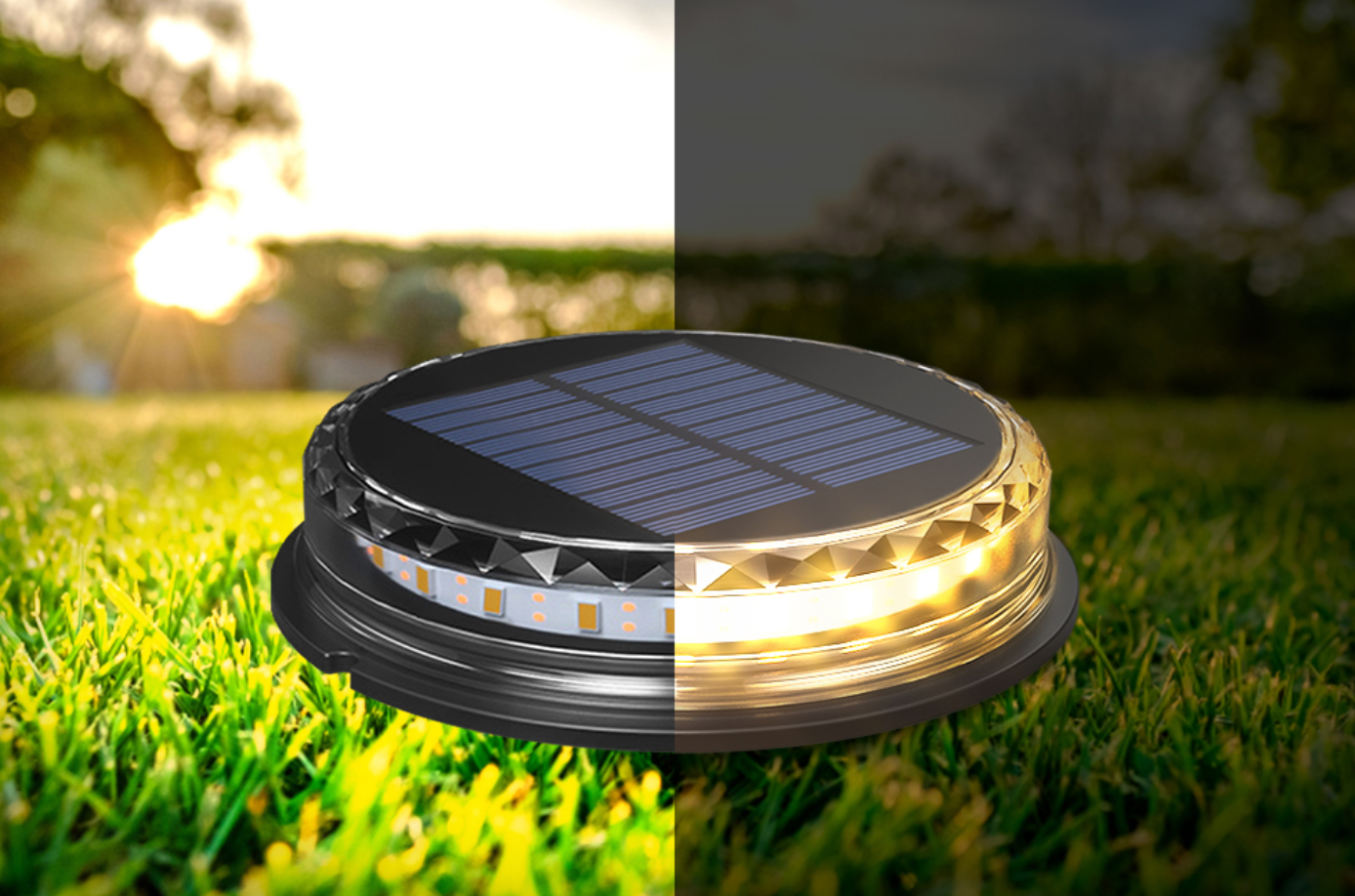 LED žibintai su saulės baterija (4 vnt.) - Originalu-pigu