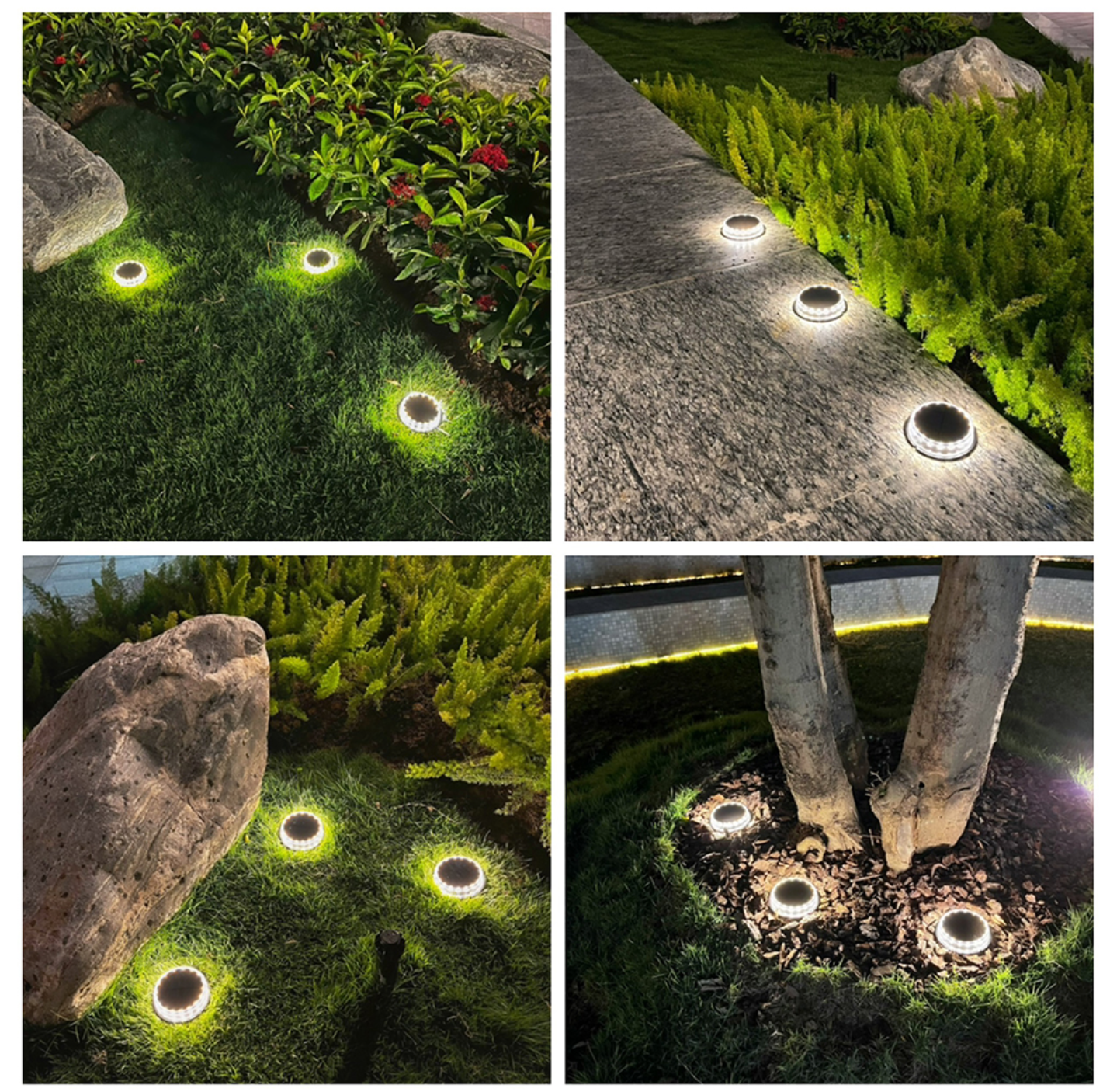 LED žibintai su saulės baterija (4 vnt.) - Originalu-pigu