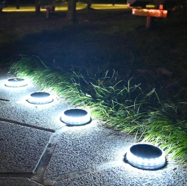 LED žibintai su saulės baterija (4 vnt.) - Originalu-pigu