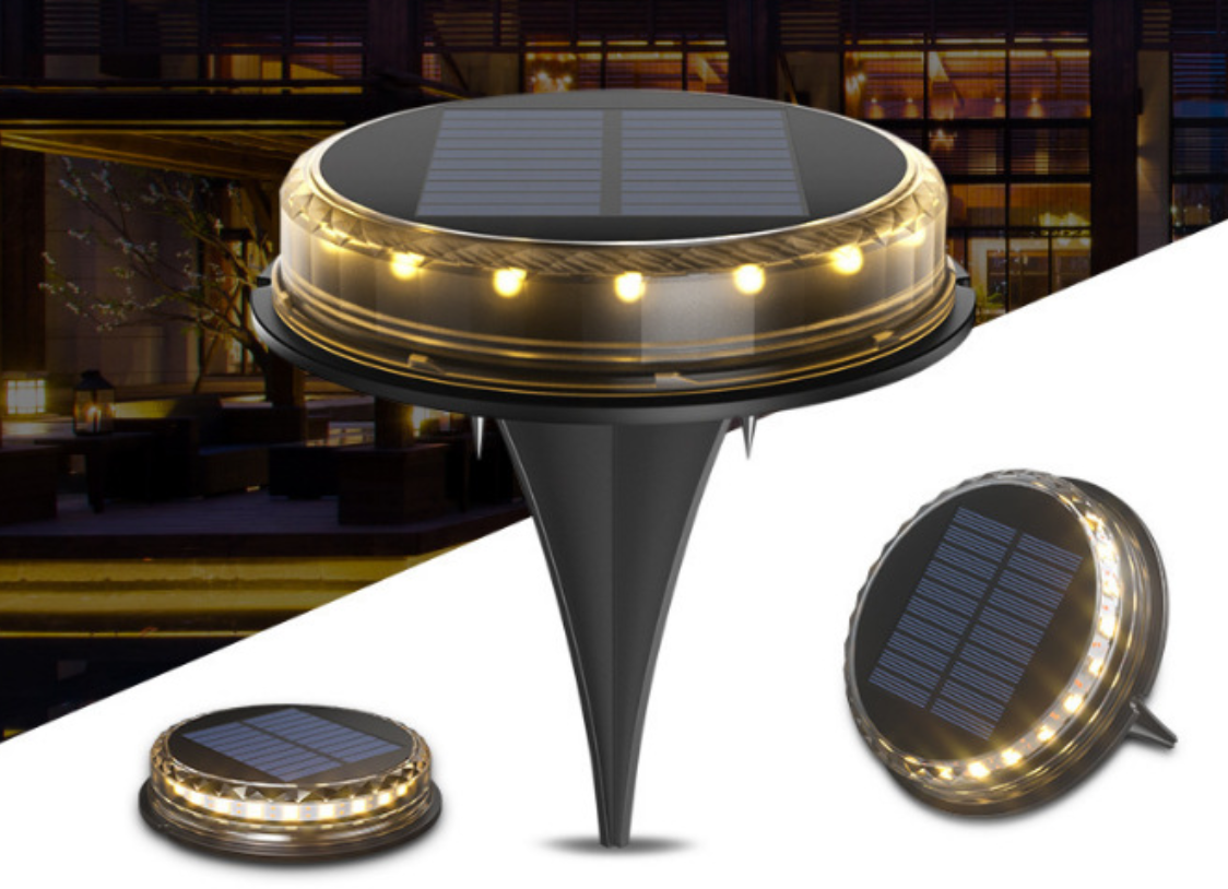 LED žibintai su saulės baterija (4 vnt.) - Originalu-pigu
