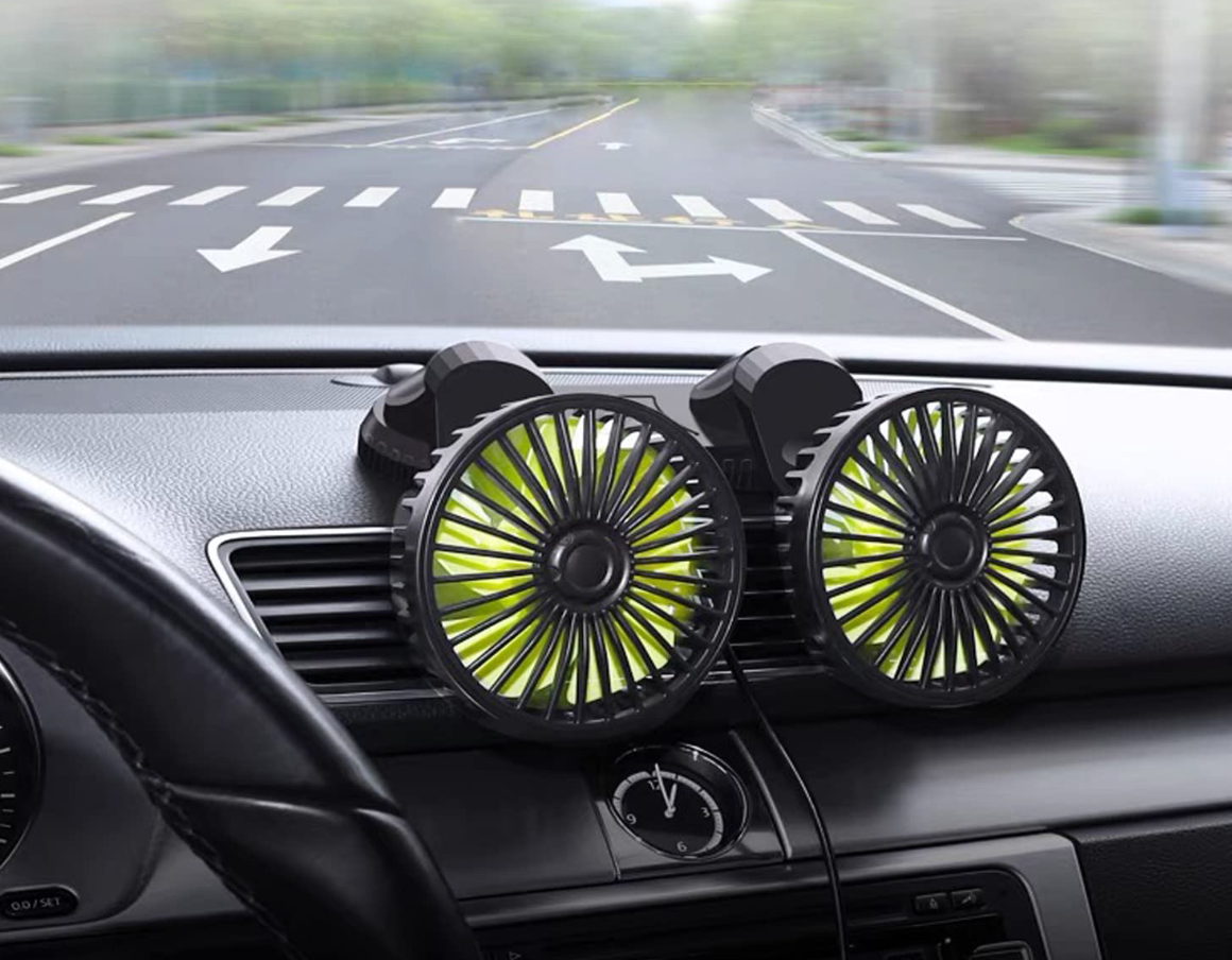 Dvigubas ventiliatorius automobiliui - Originalu-pigu