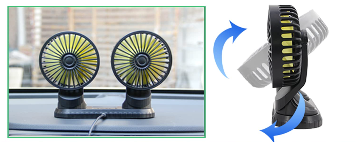 Dvigubas ventiliatorius automobiliui - Originalu-pigu