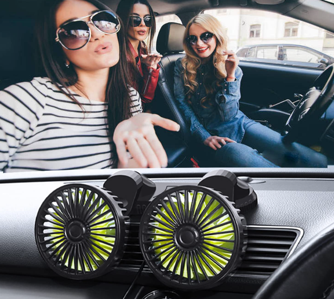 Dvigubas ventiliatorius automobiliui - Originalu-pigu