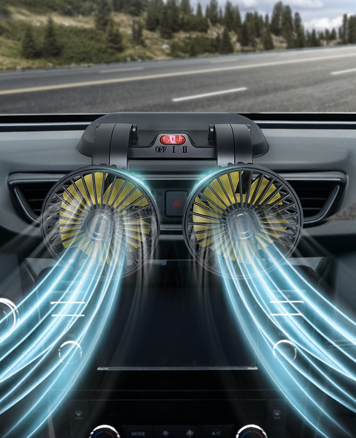 Dvigubas ventiliatorius automobiliui - Originalu-pigu