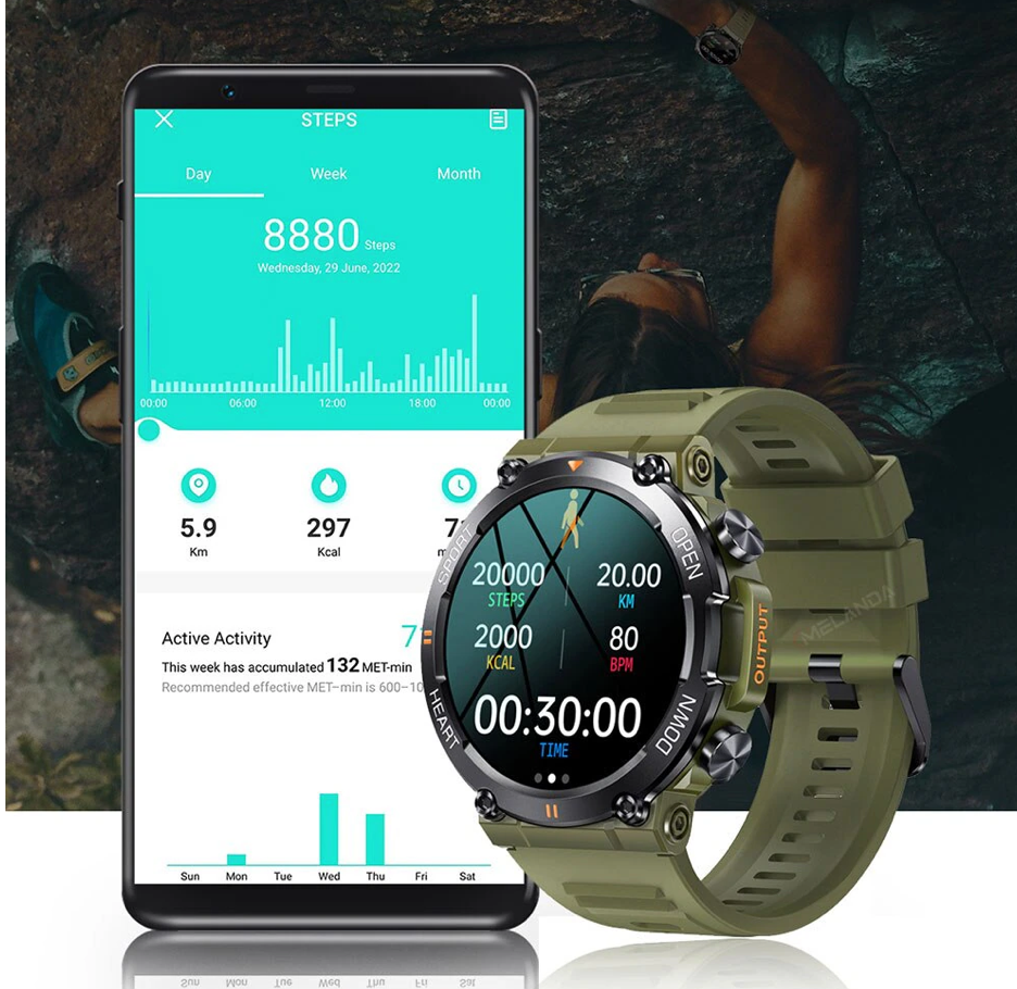 Išmanus sportinis vyriškas laikrodis - Originalu-pigu