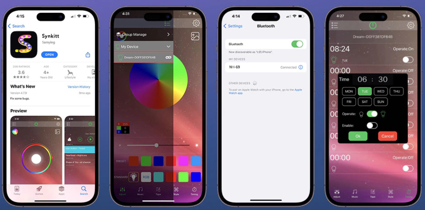 Išmani lempa su telefono pakrovėju - Originalu-pigu