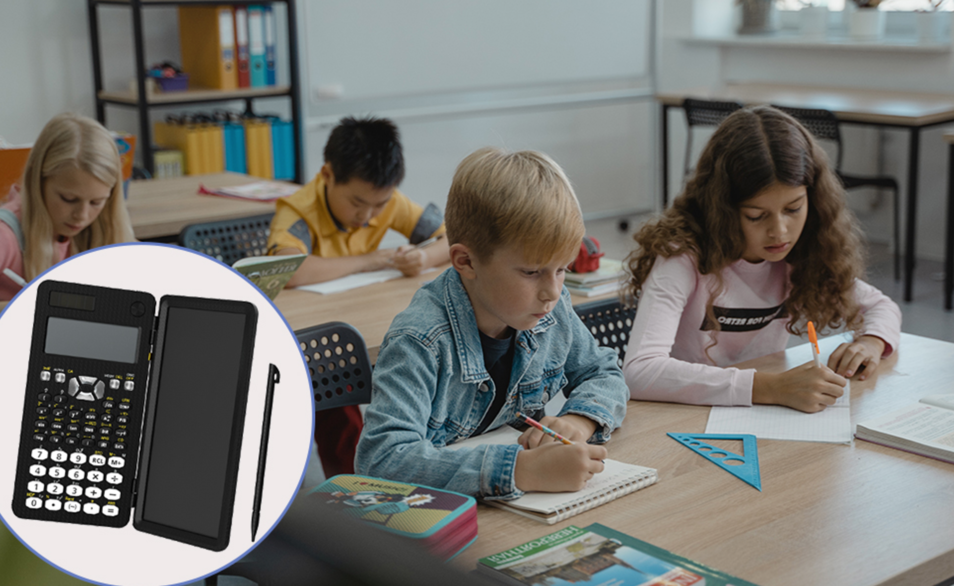 Mokslinis skaičiuotuvas su LCD užrašų knygele - Originalu-pigu