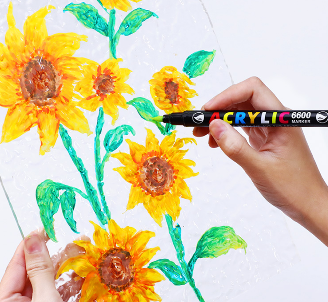 Dvipusiai akriliniai flomasteriai (18 vnt.) - Originalu-pigu