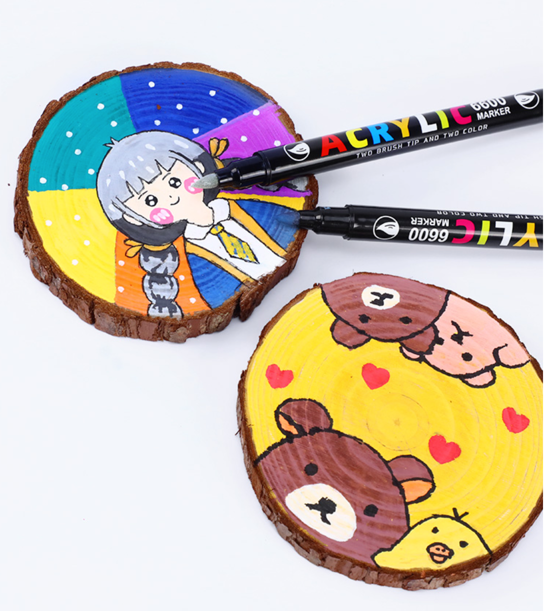 Dvipusiai akriliniai flomasteriai (18 vnt.) - Originalu-pigu