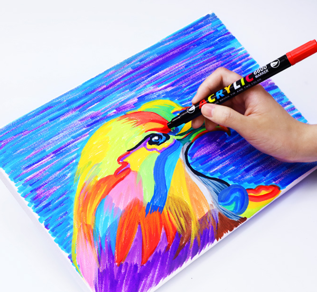 Dvipusiai akriliniai flomasteriai (18 vnt.) - Originalu-pigu