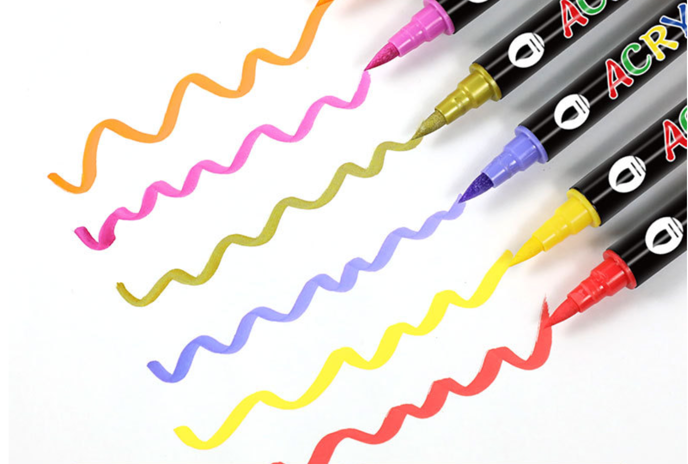 Dvipusiai akriliniai flomasteriai (18 vnt.) - Originalu-pigu