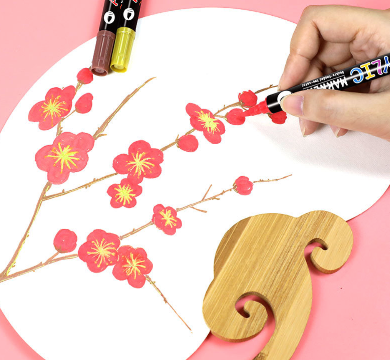 Dvipusiai akriliniai flomasteriai (18 vnt.) - Originalu-pigu