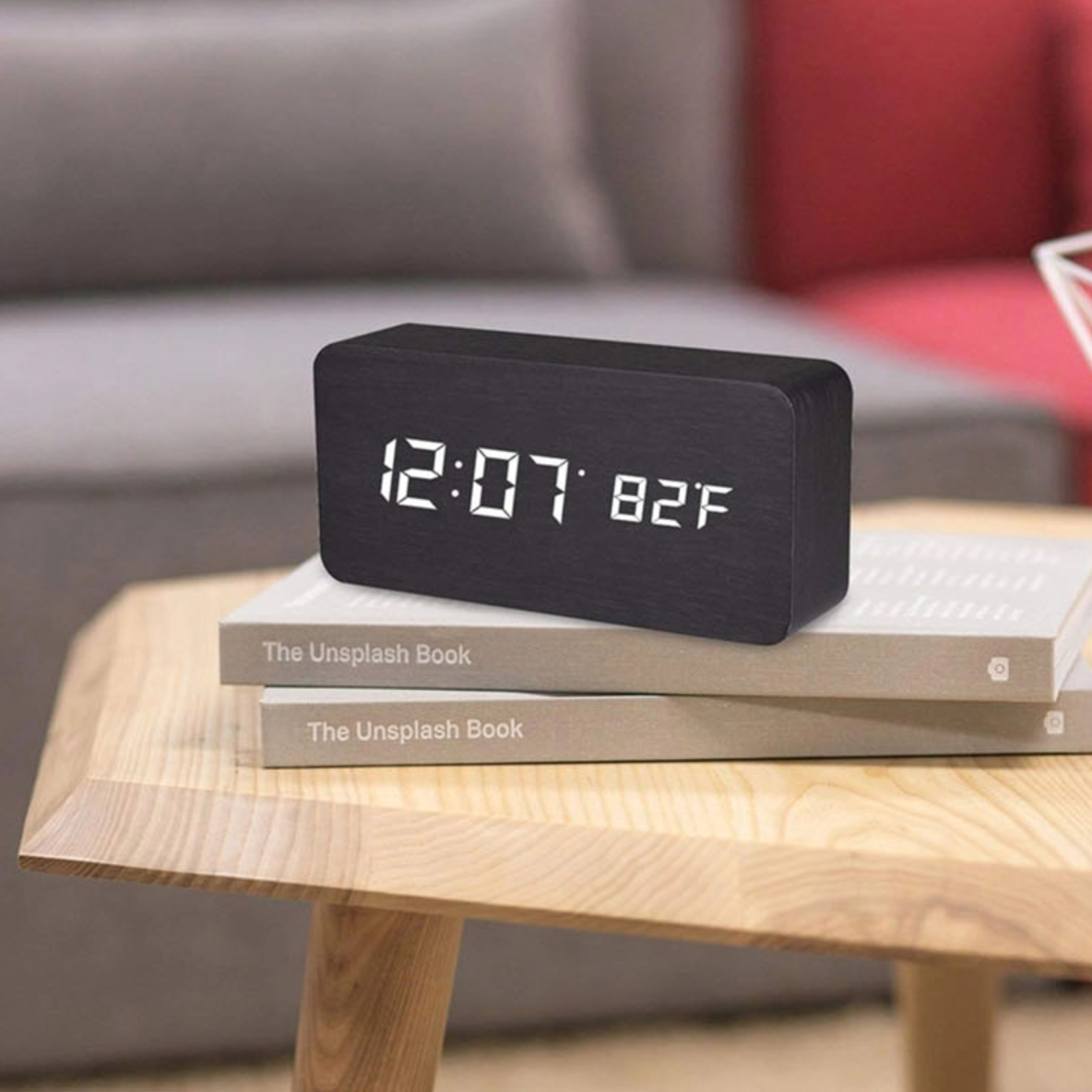 LED medinis skaitmeninis laikrodis - Originalu-pigu