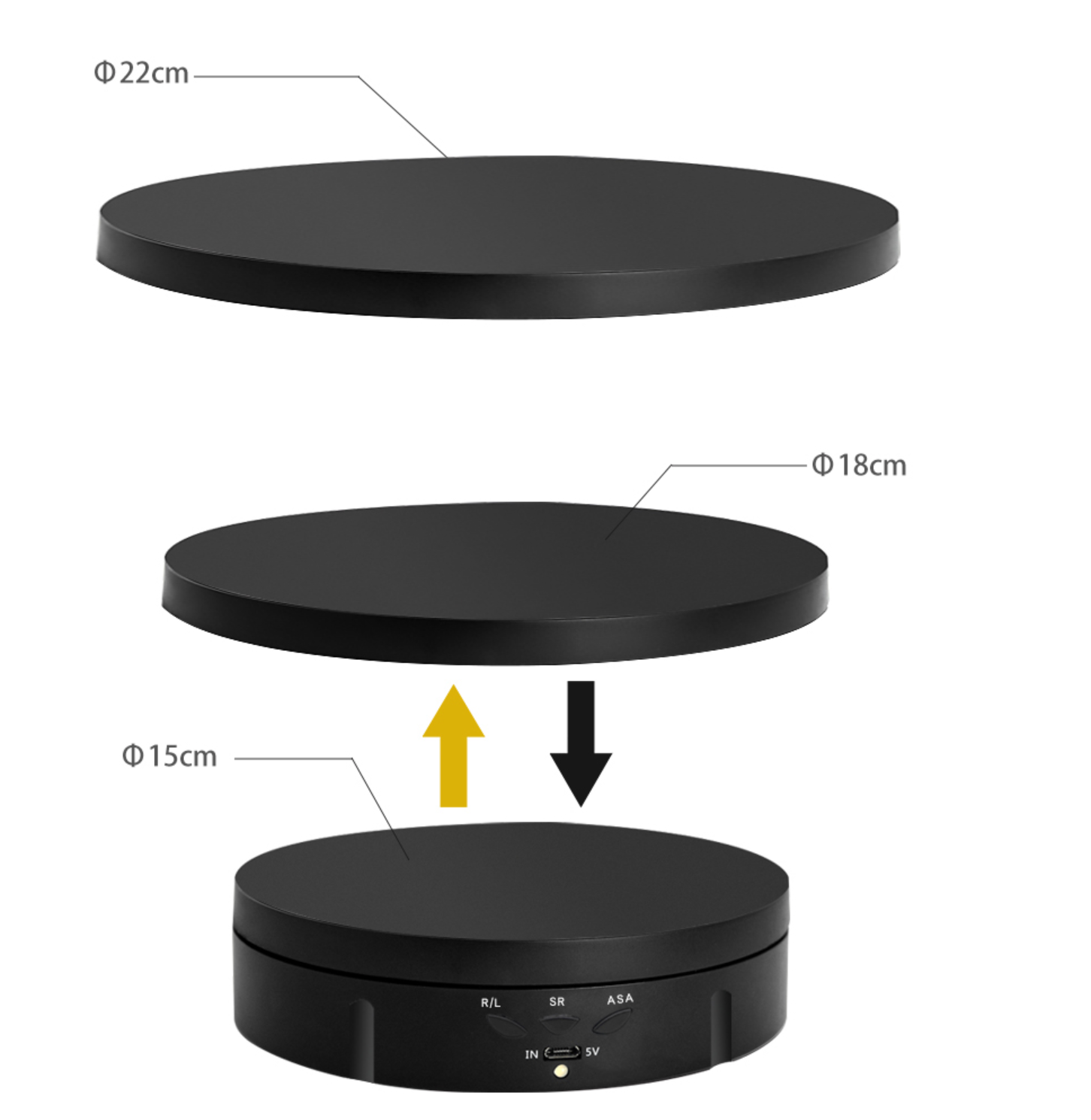 360° laipsnių besisukantis staliukas - Originalu-pigu