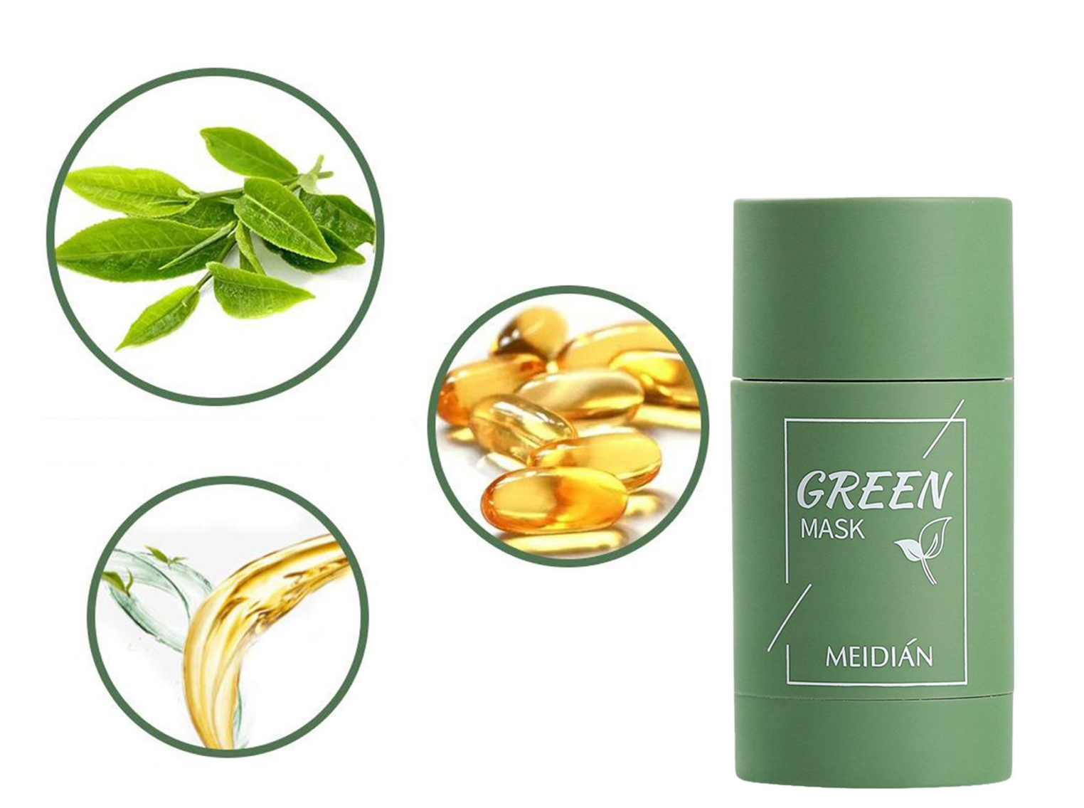 Giliai valanti veido kaukė su žaliosios arbatos ekstraktu - Originalu-pigu