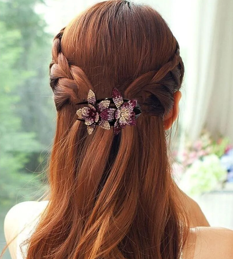 Gėlėtas plaukų segtukas - Originalu-pigu