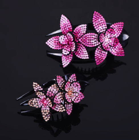 Gėlėtas plaukų segtukas - Originalu-pigu