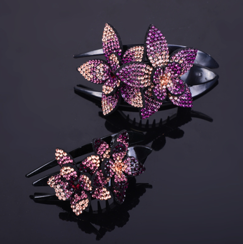 Gėlėtas plaukų segtukas - Originalu-pigu