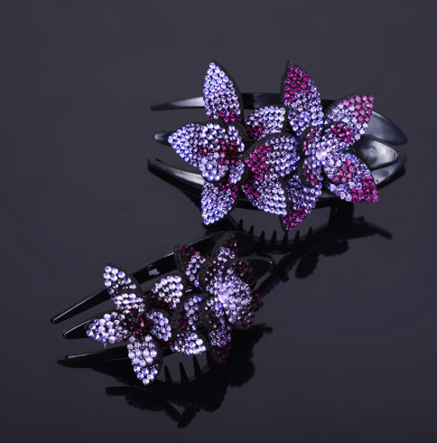 Gėlėtas plaukų segtukas - Originalu-pigu