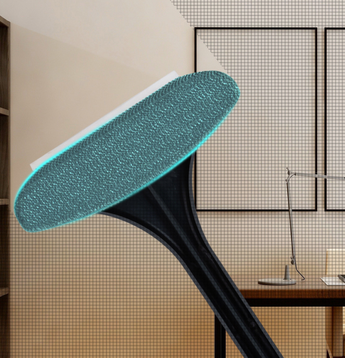 Dvipusis valymo šepetys ilga rankena - Originalu-pigu